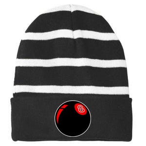 BILLIARDS(snooker) 8 Ball Billiards Dad Gift For Father’s Day Striped Beanie with Solid Band