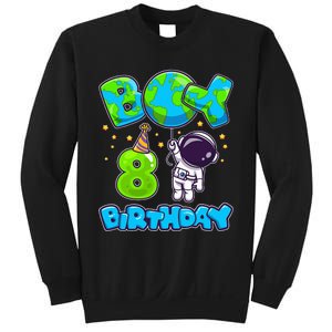 Boy 8th Birthday Birthday Astronaut Boy 8 Years Old Sweatshirt