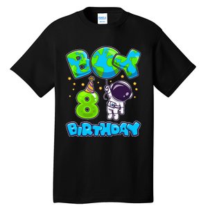 Boy 8th Birthday Birthday Astronaut Boy 8 Years Old Tall T-Shirt