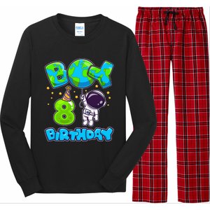 Boy 8th Birthday Birthday Astronaut Boy 8 Years Old Long Sleeve Pajama Set