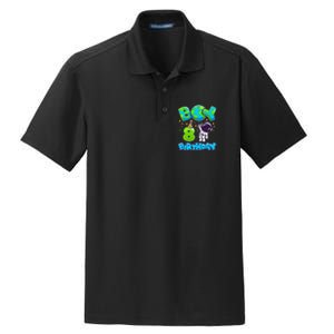 Boy 8th Birthday Birthday Astronaut Boy 8 Years Old Dry Zone Grid Polo