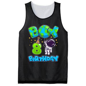 Boy 8th Birthday Birthday Astronaut Boy 8 Years Old Mesh Reversible Basketball Jersey Tank