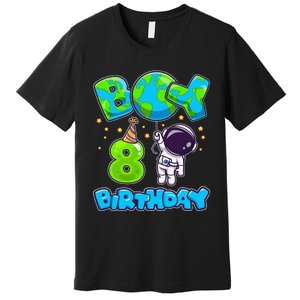 Boy 8th Birthday Birthday Astronaut Boy 8 Years Old Premium T-Shirt