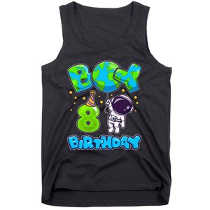 Boy 8th Birthday Birthday Astronaut Boy 8 Years Old Tank Top