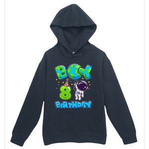 Boy 8th Birthday Birthday Astronaut Boy 8 Years Old Urban Pullover Hoodie