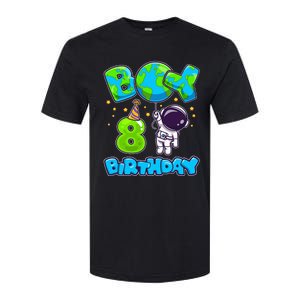 Boy 8th Birthday Birthday Astronaut Boy 8 Years Old Softstyle CVC T-Shirt