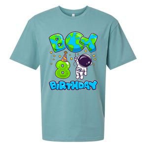 Boy 8th Birthday Birthday Astronaut Boy 8 Years Old Sueded Cloud Jersey T-Shirt