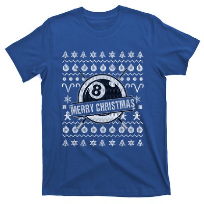 Billiards 8 Ball Ugly Christmas Gift T-Shirt