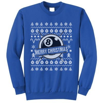 Billiards 8 Ball Ugly Christmas Gift Tall Sweatshirt