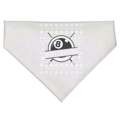 Billiards 8 Ball Ugly Christmas Gift USA-Made Doggie Bandana