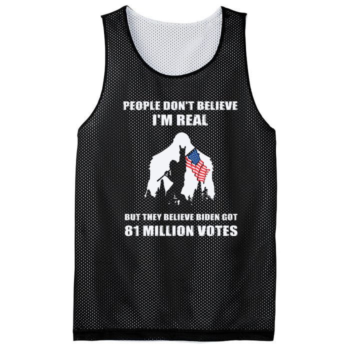 Bigfoot 81 Million Votes Anti Biden Mesh Reversible Basketball Jersey Tank