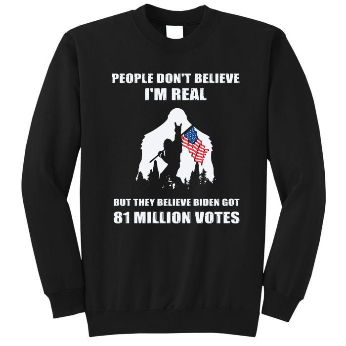 Bigfoot 81 Million Votes Anti Biden Tall Sweatshirt