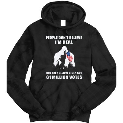 Bigfoot 81 Million Votes Anti Biden Tie Dye Hoodie