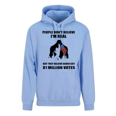 Bigfoot 81 Million Votes Anti Biden Unisex Surf Hoodie