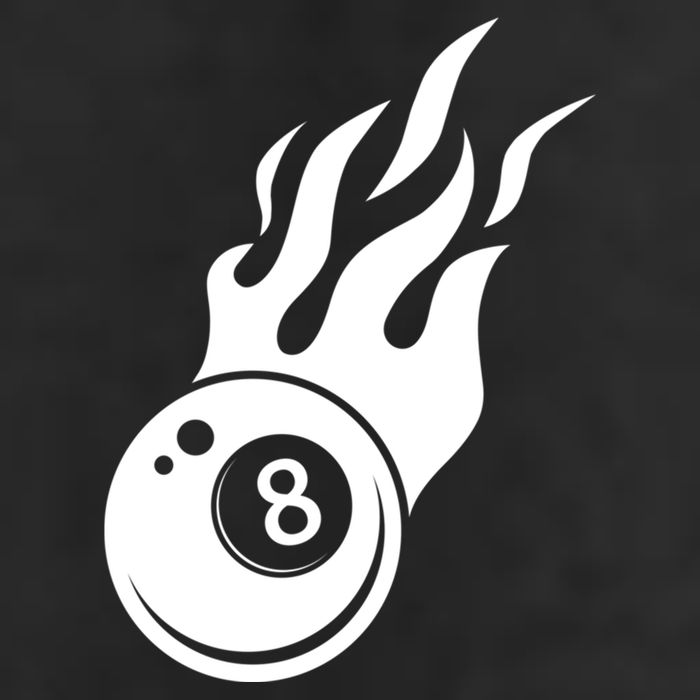 Billiard 8ball Pool Billiard Flame Billiard Ball Flame Funny Gift 7 Panel Mesh Trucker Snapback Hat