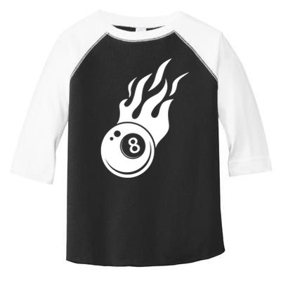 Billiard 8ball Pool Billiard Flame Billiard Ball Flame Funny Gift Toddler Fine Jersey T-Shirt