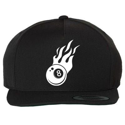 Billiard 8ball Pool Billiard Flame Billiard Ball Flame Funny Gift Wool Snapback Cap