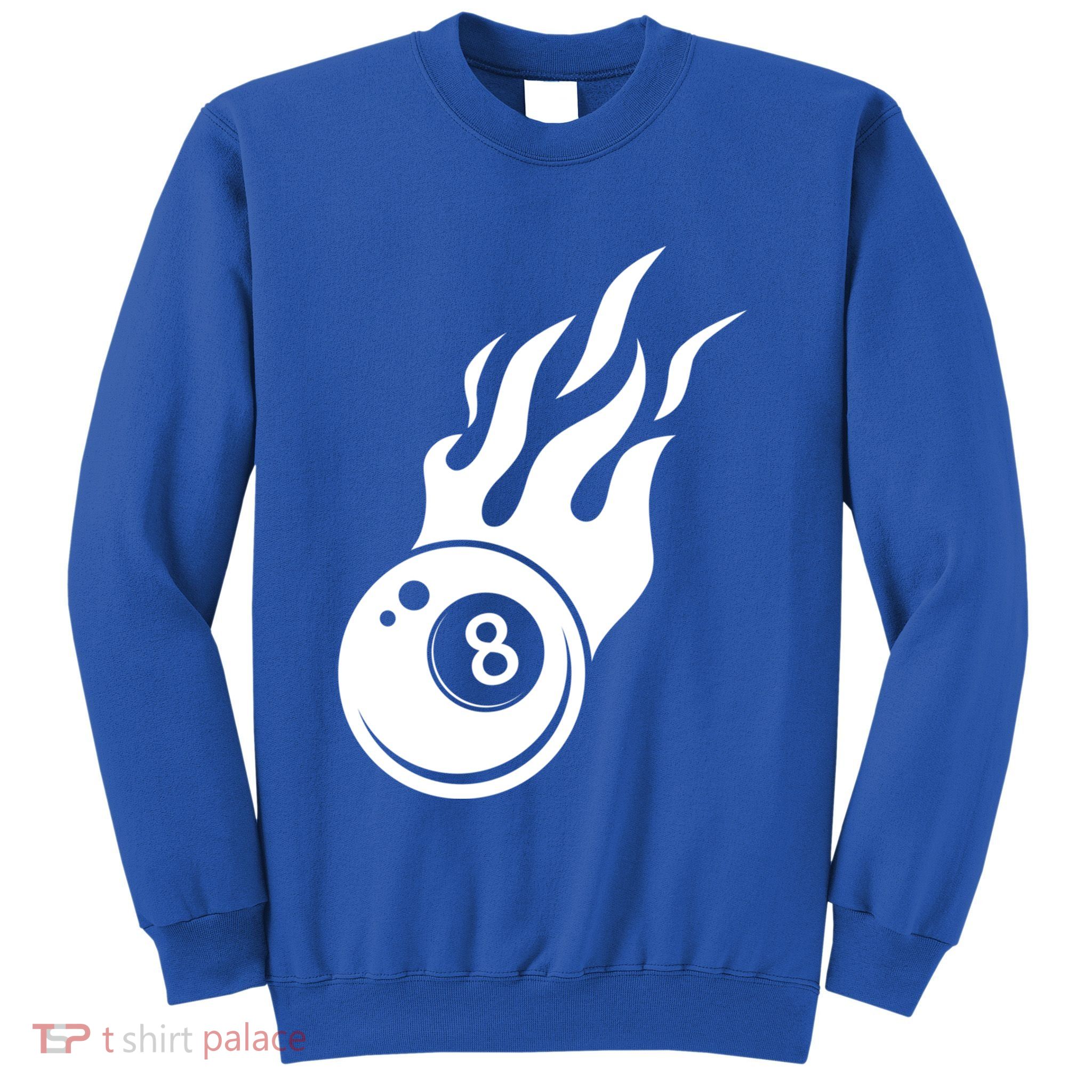 Billiard 8ball Pool Billiard Flame Billiard Ball Flame Funny Gift Sweatshirt