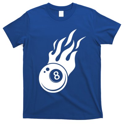 Billiard 8ball Pool Billiard Flame Billiard Ball Flame Funny Gift T-Shirt