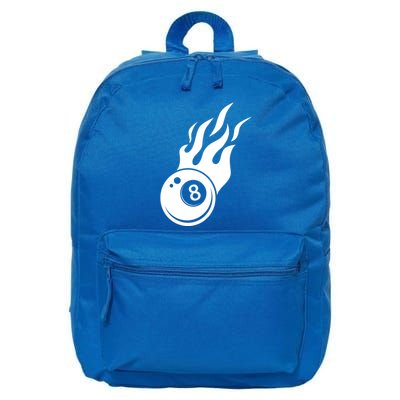 Billiard 8ball Pool Billiard Flame Billiard Ball Flame Funny Gift 16 in Basic Backpack