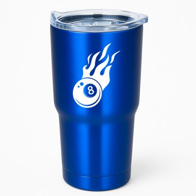 Billiard 8ball Pool Billiard Flame Billiard Ball Flame Funny Gift Tumbler