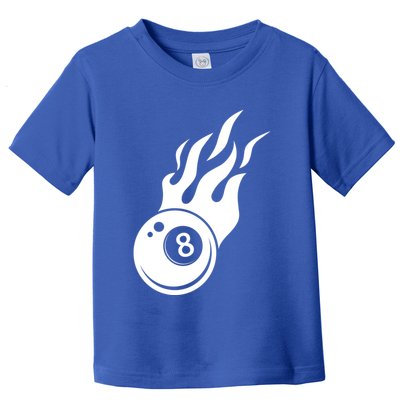 Billiard 8ball Pool Billiard Flame Billiard Ball Flame Funny Gift Toddler T-Shirt
