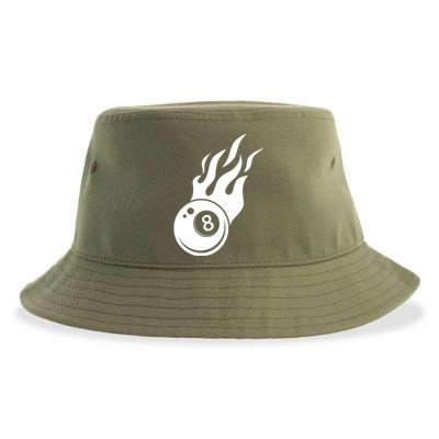 Billiard 8ball Pool Billiard Flame Billiard Ball Flame Funny Gift Sustainable Bucket Hat