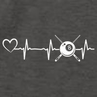 Billiards 8ball Pool Billiard Heartbeat Heart Billiard Gift Vector Backpack