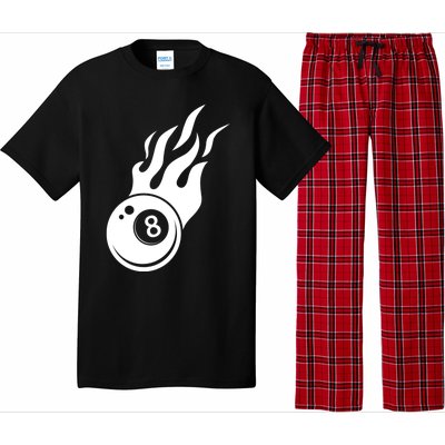 Billiard 8ball Pool Billiard Flame Billiard Ball Flame Cool Gift Pajama Set