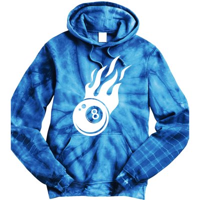 Billiard 8ball Pool Billiard Flame Billiard Ball Flame Cool Gift Tie Dye Hoodie