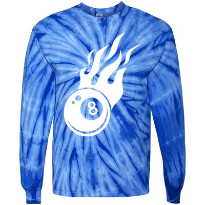 Billiard 8ball Pool Billiard Flame Billiard Ball Flame Cool Gift Tie-Dye Long Sleeve Shirt