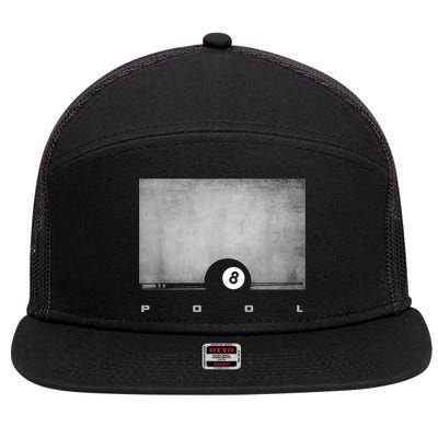 Billiards 8 Pool Billiards Team Gift Ideas For Fan 7 Panel Mesh Trucker Snapback Hat