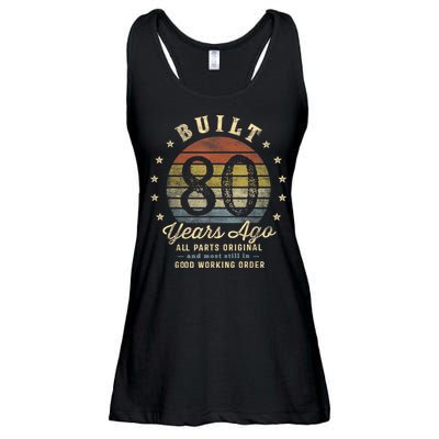 Built 80 Years Ago - All Parts Original Gifts 80th Birthday Ladies Essential Flowy Tank