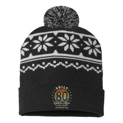 Built 80 Years Ago - All Parts Original Gifts 80th Birthday USA-Made Snowflake Beanie