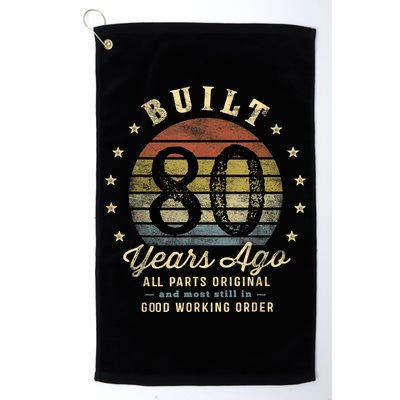 Built 80 Years Ago - All Parts Original Gifts 80th Birthday Golf Towel