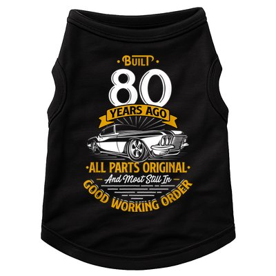 Built 80 Years Ago - Funny 80th Birthday Gift Doggie Tank