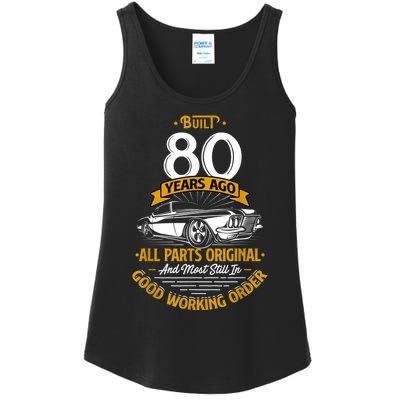 Built 80 Years Ago - Funny 80th Birthday Gift Ladies Essential Tank