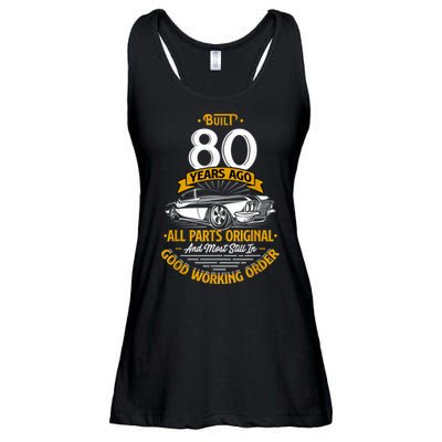 Built 80 Years Ago - Funny 80th Birthday Gift Ladies Essential Flowy Tank
