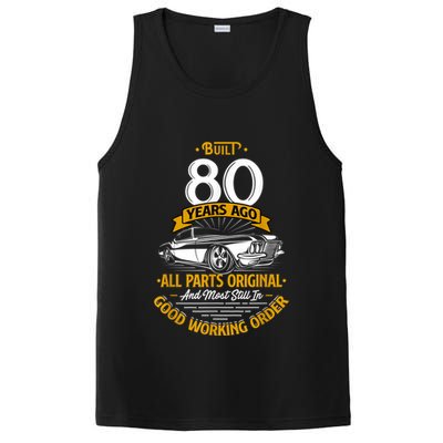 Built 80 Years Ago - Funny 80th Birthday Gift PosiCharge Competitor Tank