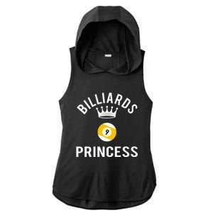 Billiards 9 Ball Princess Gift Ladies PosiCharge Tri-Blend Wicking Draft Hoodie Tank