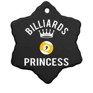 Billiards 9 Ball Princess Gift Ceramic Star Ornament