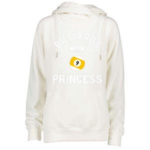 Billiards 9 Ball Princess Gift Womens Funnel Neck Pullover Hood