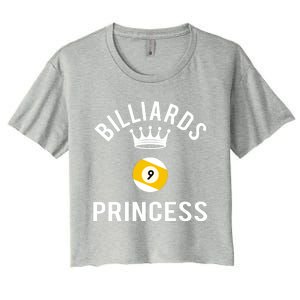 Billiards 9 Ball Princess Gift Women's Crop Top Tee