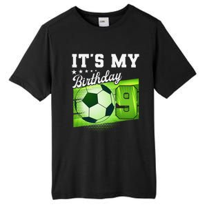 Birthday 9 Soccer Its My 9th Birthday Soccer Tall Fusion ChromaSoft Performance T-Shirt