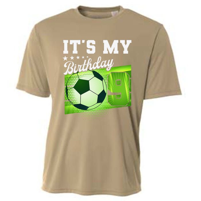 Birthday 9 Soccer Its My 9th Birthday Soccer Cooling Performance Crew T-Shirt