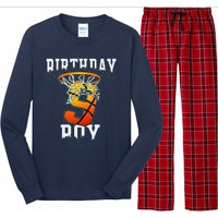 Boy 9 Years Old Birthday Gifts Basketball Person Long Sleeve Pajama Set