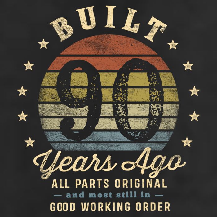 Built 90 Years Ago Funny Gift All Parts Original Funny Gift 90th Birthday Gift Beanie