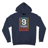 Birthday 9 Years Old Vintage Retro 108 Months Hoodie