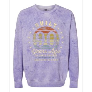 Built 90 Years Ago All Parts Original Gifts 90th Birthday Colorblast Crewneck Sweatshirt