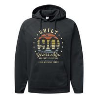 Built 90 Years Ago All Parts Original Gifts 90th Birthday Performance Fleece Hoodie